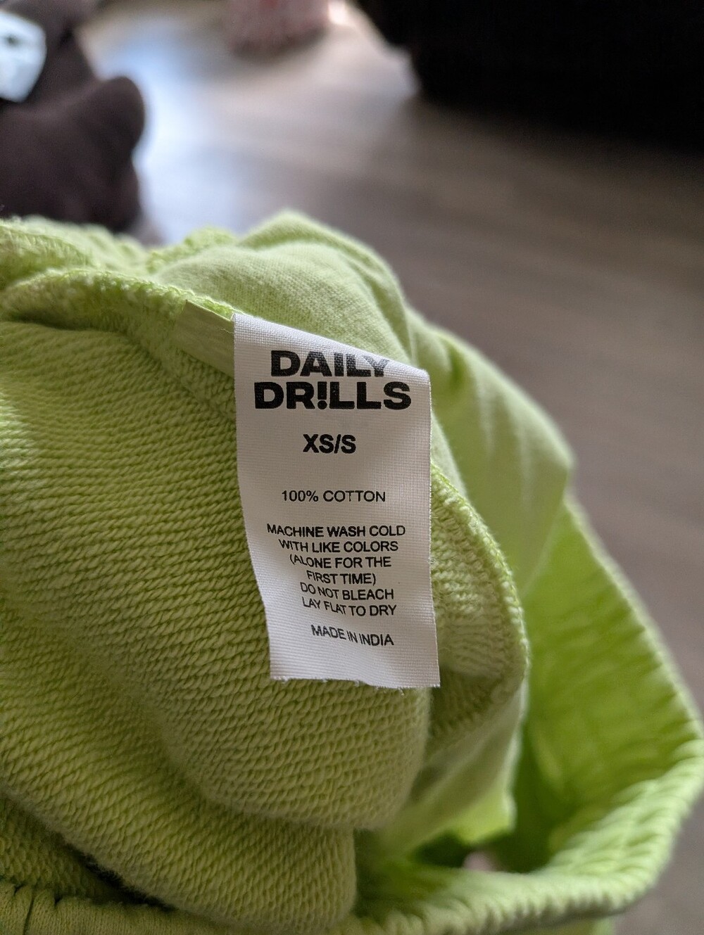 Daily Drills shorts size XS/SM lime green - Picture 3 of 5